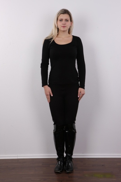 Dirty blonde Ester stands straight and narrow before her first nude appearance 14008309