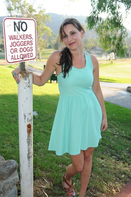 Pretty Alice Chambers flashes panty upskirt outdoors & peels showing hot boobs 48090787