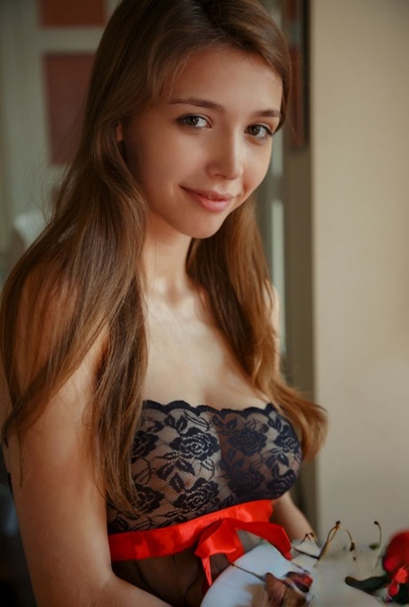 Tiny Euro teen Mila eats cherries after removing them from her wet pussy 82149634