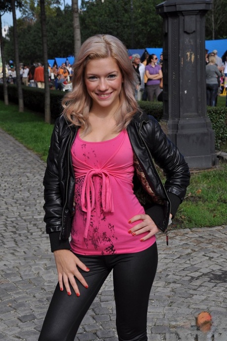 Blonde teen gets banged by a dirty old man in leather boots and pigtails 14590187
