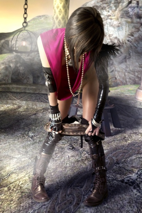 Solo girl works her perfect ass while removing cosplay clothing 93698747