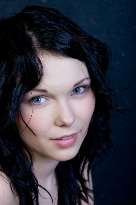 Young brunette Yvonne highlights her bald slit in an undone shirt 45137345