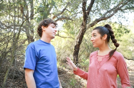 Teen girl Lily Adams sports a creampie after fucking her guy on a camping trip 89215505