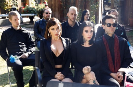 Steve Holmes' dick comes to life leading to hot Marley Brinx funeral fuck 13485898