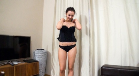 Brunette teen Peti has sex on a sofa after a mall shopping trip 22576787