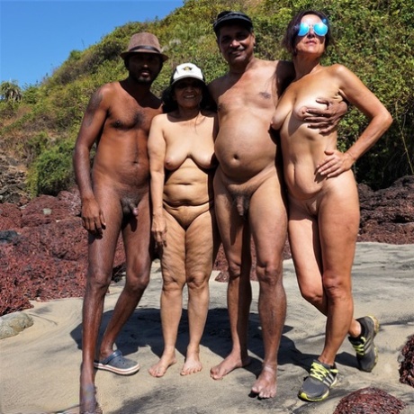 Older Skinny Nude Beach Hangars - Nudist Beach Porn Pics & Mature Sex Photos - MaturePornPics.com