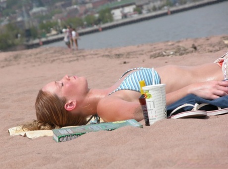 Compilation of Caucasian teens hanging out at the beach in their bikinis 71568303