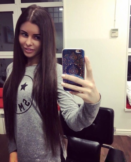 Beautiful dark haired Julia in skimpy outfits taking a sexy selfie 51289403