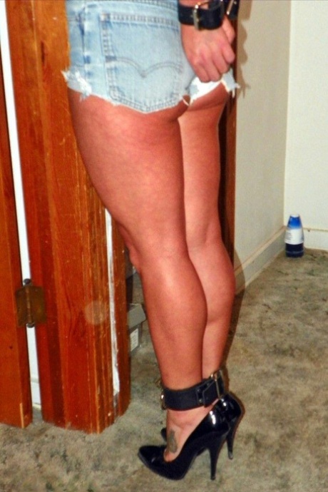 Brunette chick is blindfolded and gagged while her arms & legs are restrained 49565781