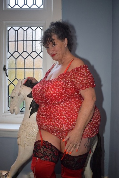 Mature fatty releases her big boobs before showing her big butt 89675418