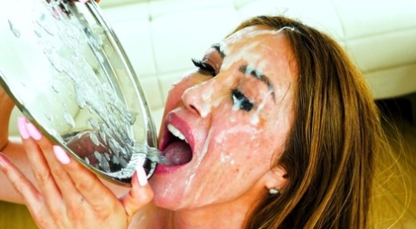 Chinese chick Kianna Dior concludes a blowbang with cum all over her face 59522237