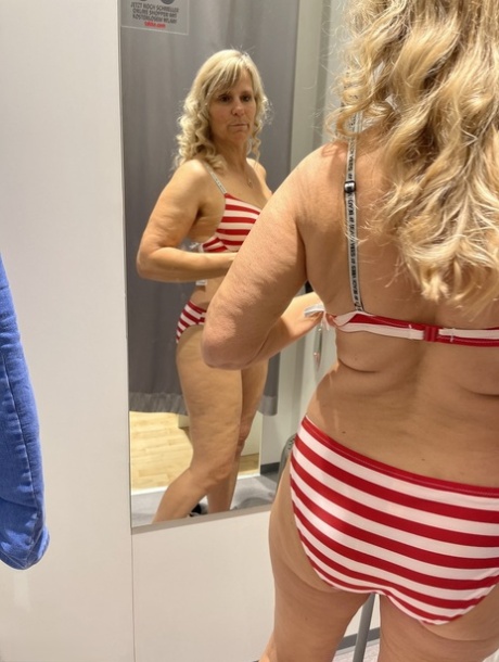 Middle-aged blonde Sweet Susi gets naked at home and at the beach as well 44987494