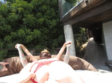 Outdoor threesome sex features teen babes Zoe Foxx and Courtney Star 62489939