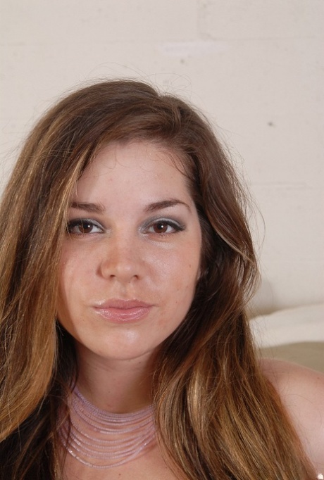 Close-up masturbation with awesome fatty brunette Marley in her bed 54628318