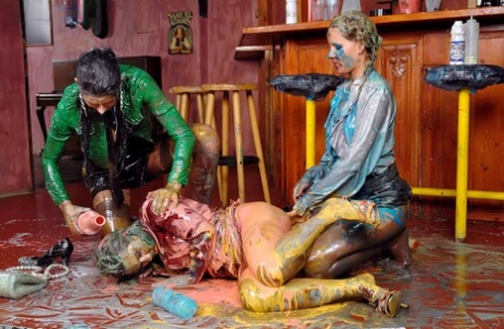 Tempting european fetish damsels have some wet and messy fun 67596654