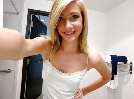 Slim amateur with tiny tits Chloe Brooke stripping and picturing herself 19440822